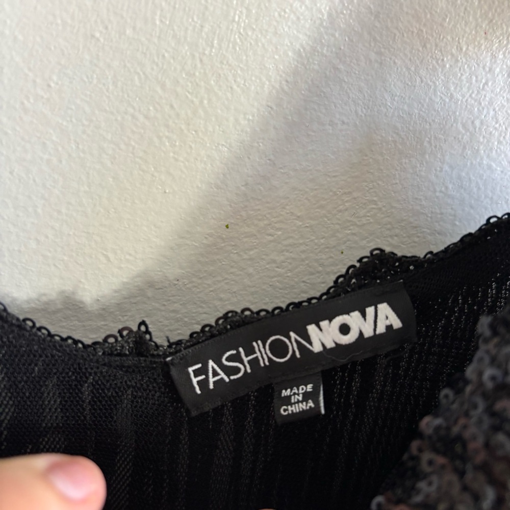 Fashion nova black Selena sequin fringe mini dress - Picture 7 of 9